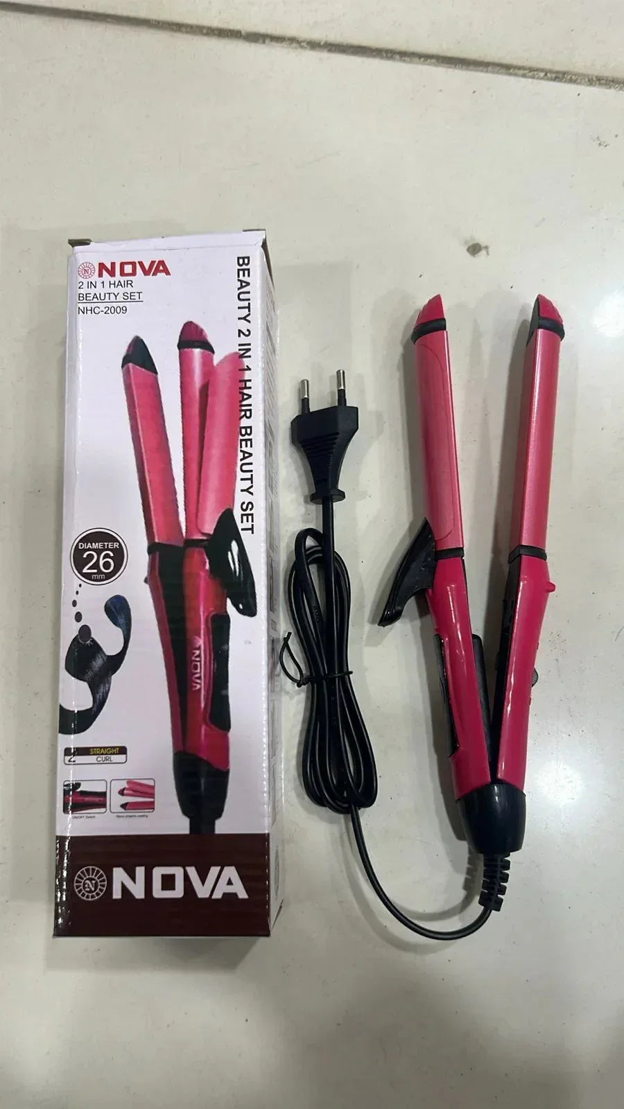 Nova 2‑in‑1 Hair Straightener & Curler