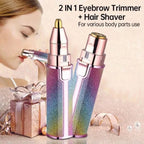 2-in-1 Electric Eyebrow Trimmer |Rechargeable Hair Shaver